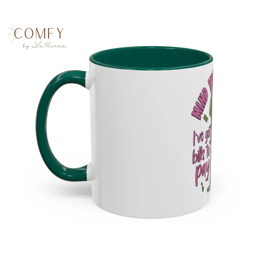 Funny Frog Pole Dance Mug • “Mind Your Business I’ve Got Bills to Pay” Coffee Cup • Pole Dancing Frog Humor Mug • Gift