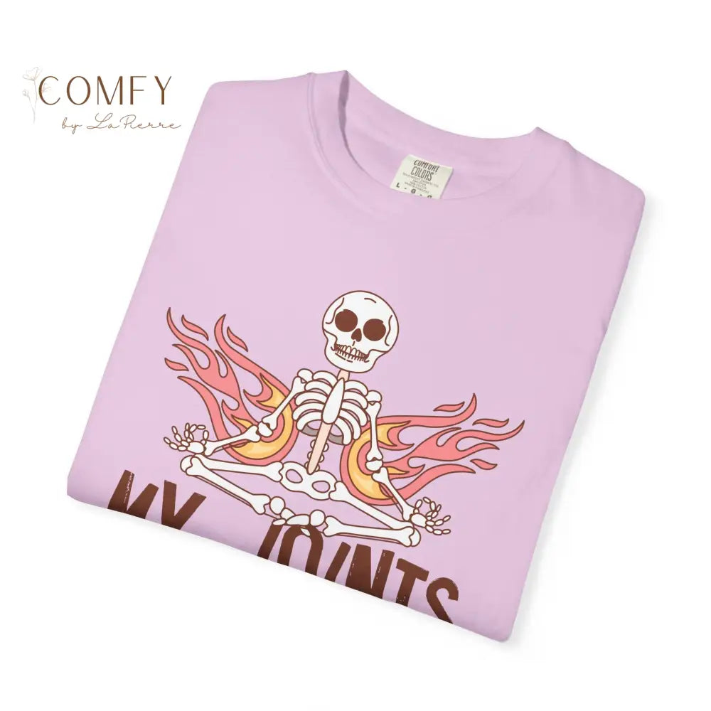 Funny Skeleton ’My Joints Go Out More Than I Do’ T-Shirt - Unisex Comfort Colors shirt (S-4XL) T-Shirt