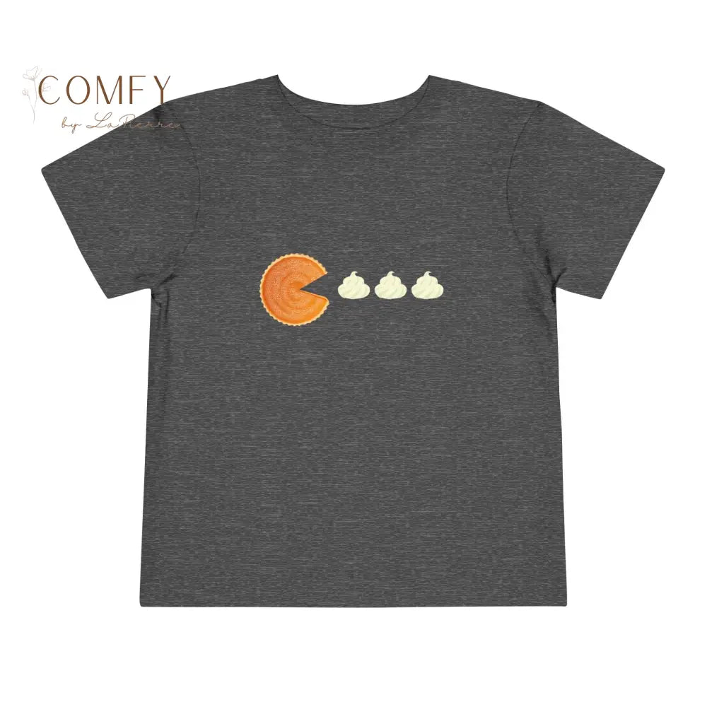 Funny Thanksgiving Pie & Whipped Cream Toddler Shirt • Cute Turkey Day Dessert Tee for Kids • Toddler Short Sleeve