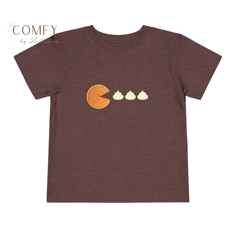 Funny Thanksgiving Pie & Whipped Cream Toddler Shirt • Cute Turkey Day Dessert Tee for Kids • Toddler Short Sleeve