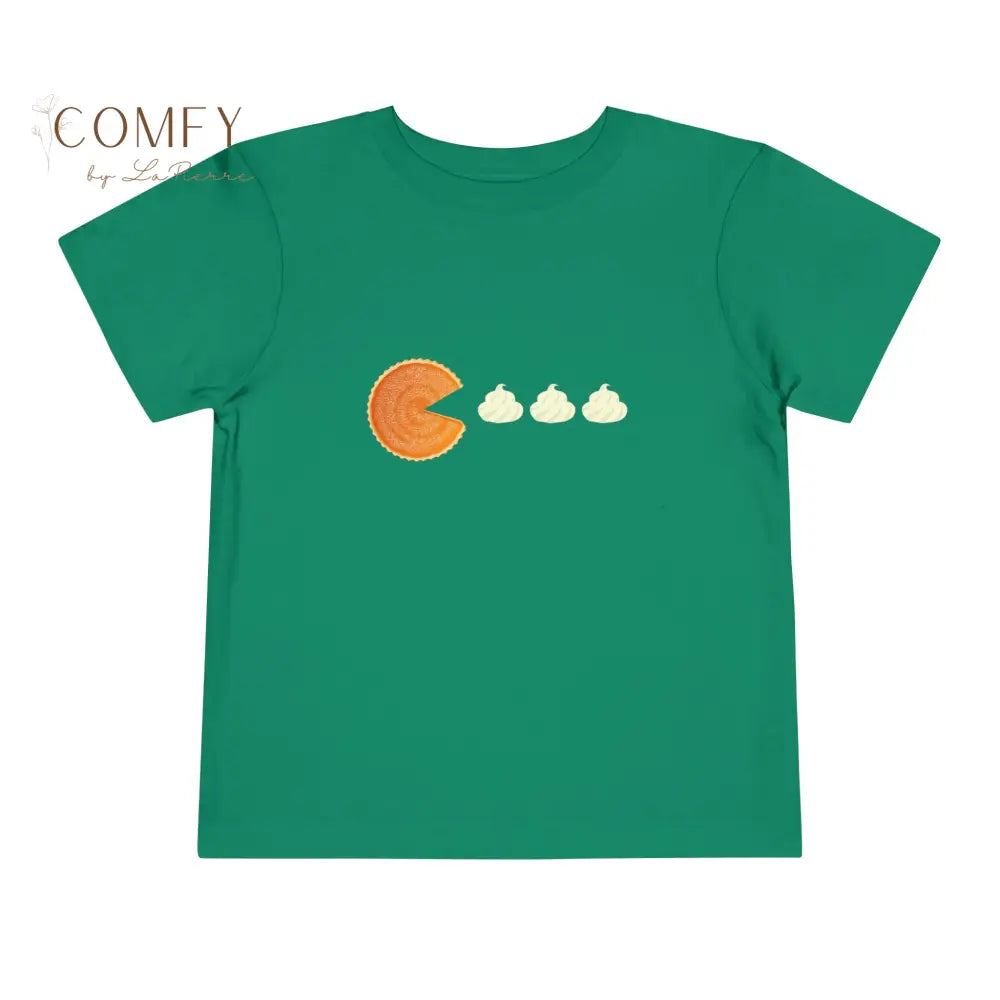 Funny Thanksgiving Pie & Whipped Cream Toddler Shirt • Cute Turkey Day Dessert Tee for Kids • Toddler Short Sleeve