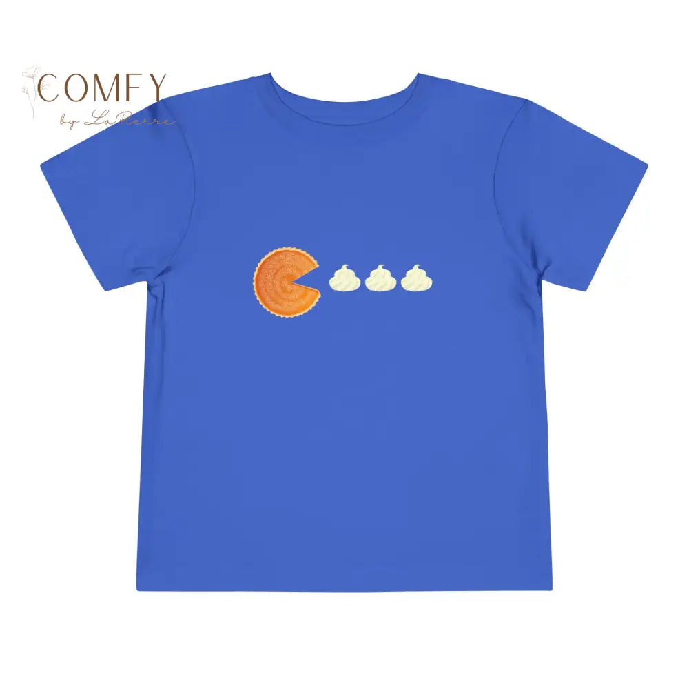 Funny Thanksgiving Pie & Whipped Cream Toddler Shirt • Cute Turkey Day Dessert Tee for Kids • Toddler Short Sleeve