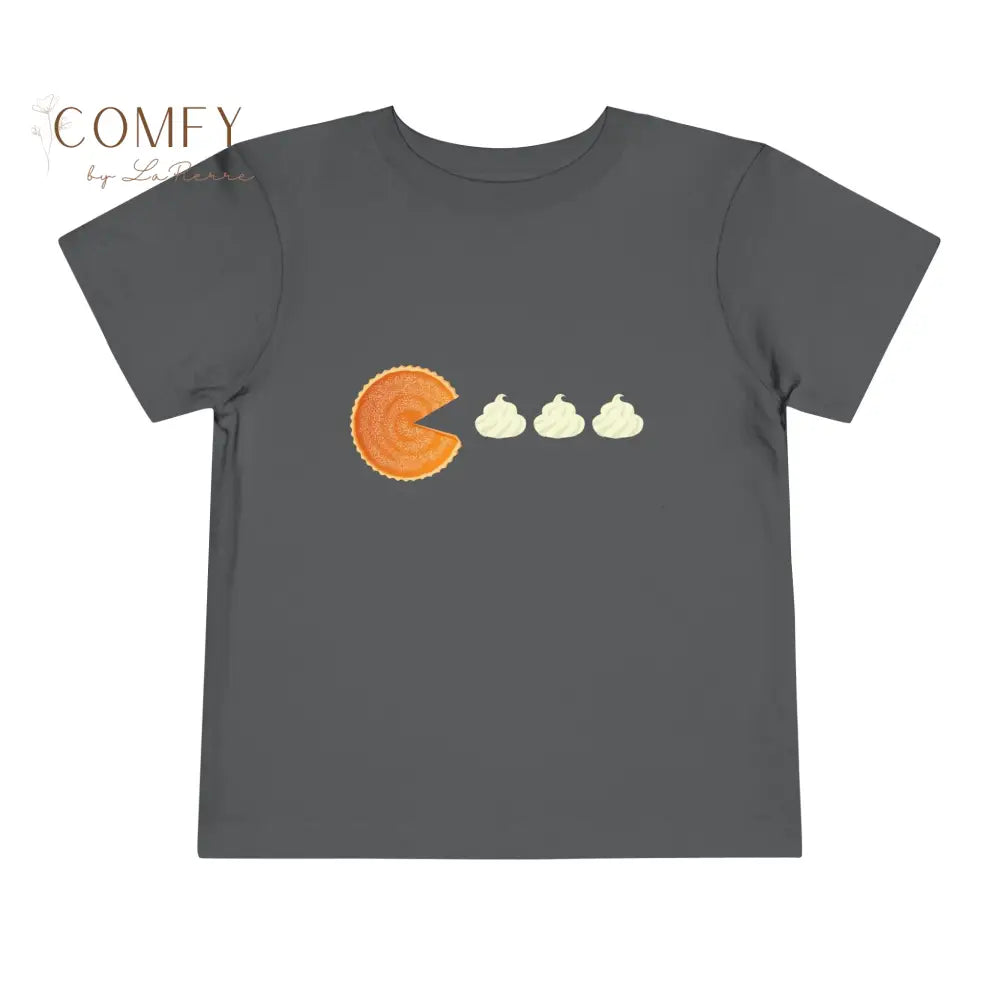 Funny Thanksgiving Pie & Whipped Cream Toddler Shirt • Cute Turkey Day Dessert Tee for Kids • Toddler Short Sleeve