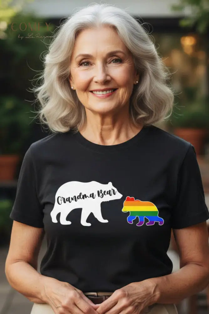 Grandma Bear Pride Shirt • LGBTQ+ Rainbow Grandma Tee • Unisex Jersey Short Sleeve T-Shirt (XS–5XL) T-Shirt