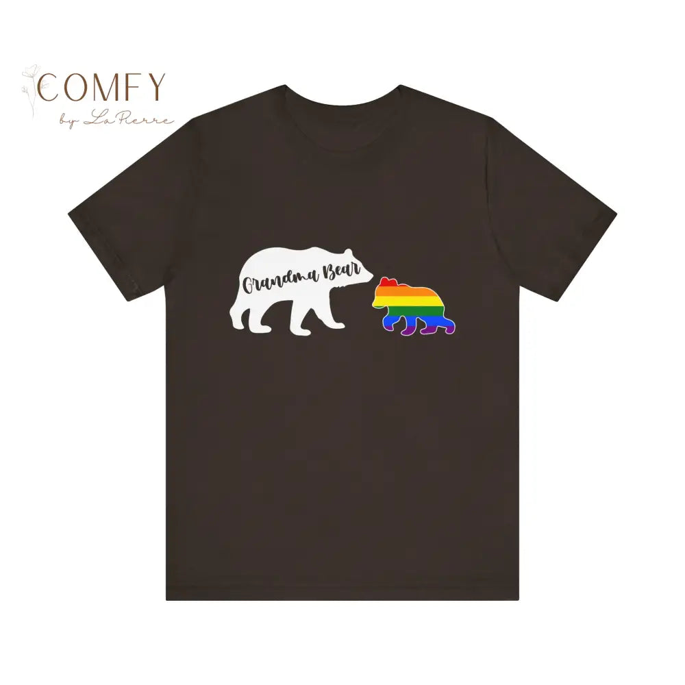 Grandma Bear Pride Shirt • LGBTQ+ Rainbow Grandma Tee • Unisex Jersey Short Sleeve T-Shirt (XS–5XL) T-Shirt
