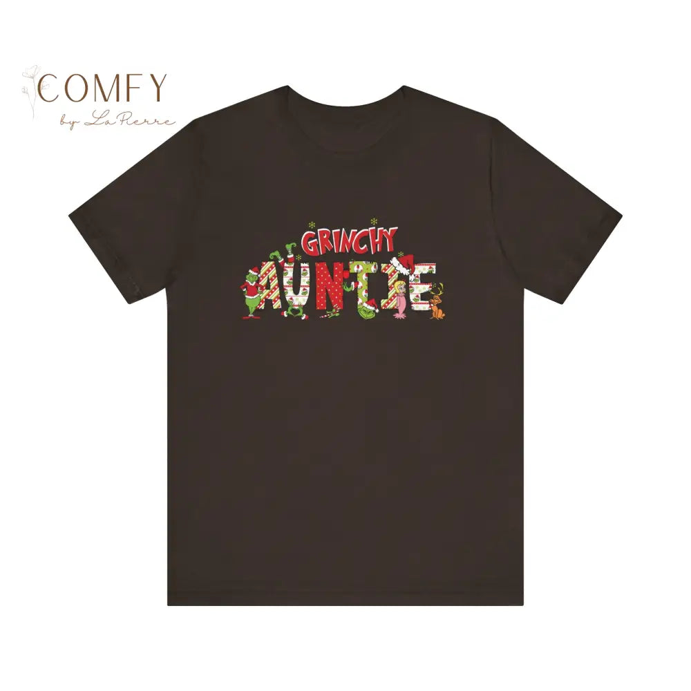 Green Guy Auntie shirt - Unisex Jersey Short Sleeve Tee (XS-5XL) Brown / XS T-Shirt