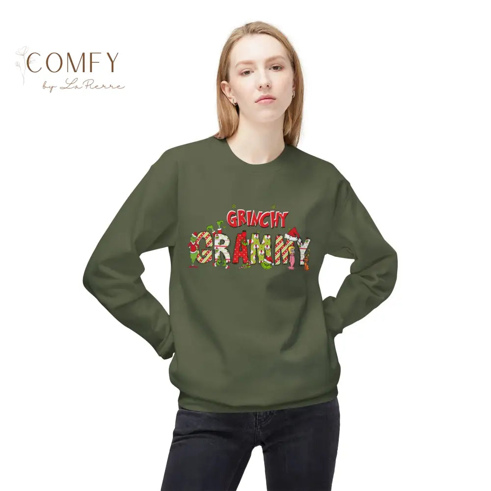 Grinchy Grammy Christmas - Unisex Softstyle Crewneck Sweatshirt (S-4XL) Sweatshirt
