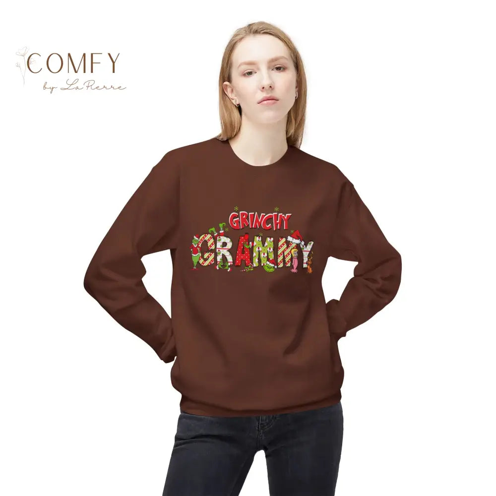Grinchy Grammy Christmas - Unisex Softstyle Crewneck Sweatshirt (S-4XL) Sweatshirt