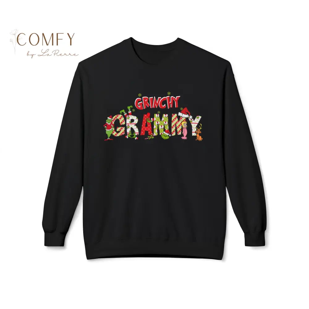 Grinchy Grammy Christmas - Unisex Softstyle Crewneck Sweatshirt (S-4XL) Black / S Sweatshirt