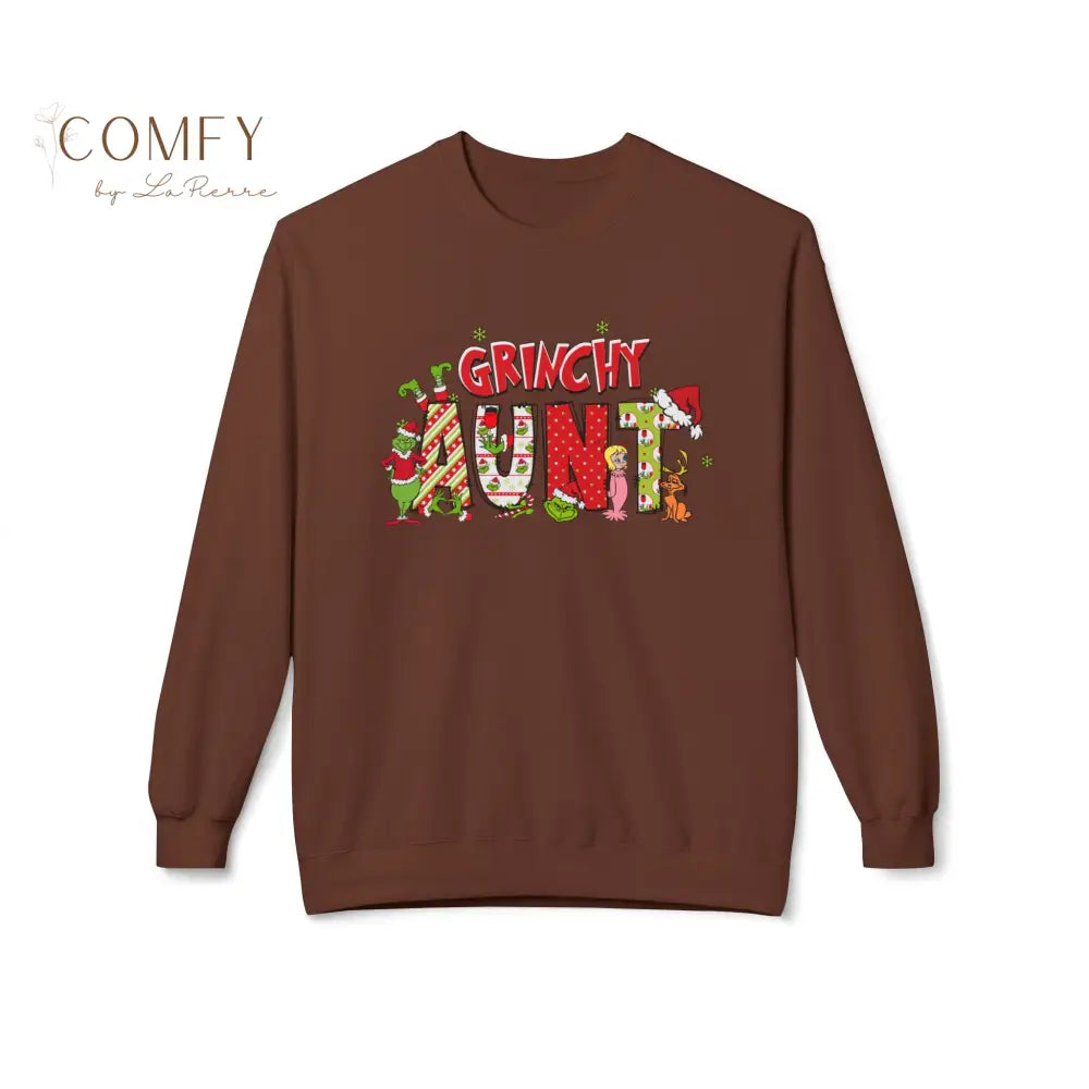 Grouchy Green Aunt Christmas Sweatshirt • Funny Holiday Auntie Crewneck • Festive Christmas Pullover • Unisex Softstyle
