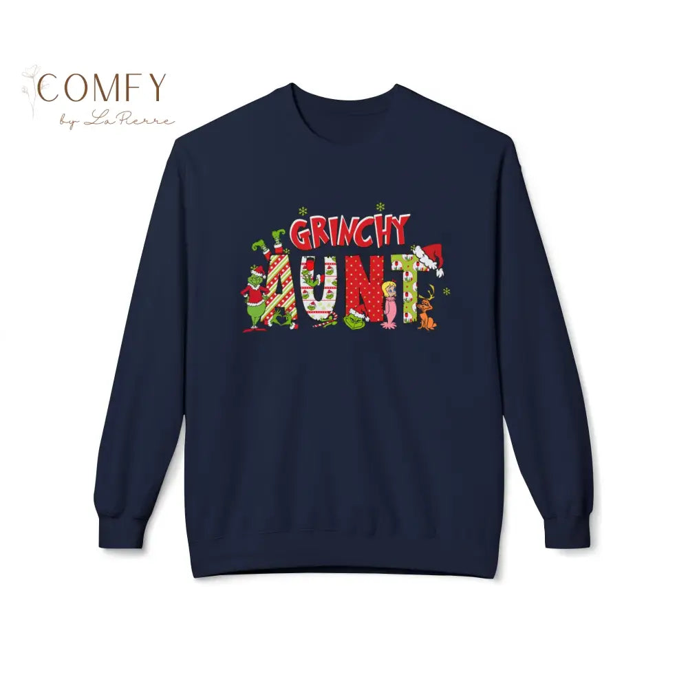 Grouchy Green Aunt Christmas Sweatshirt • Funny Holiday Auntie Crewneck • Festive Christmas Pullover • Unisex Softstyle