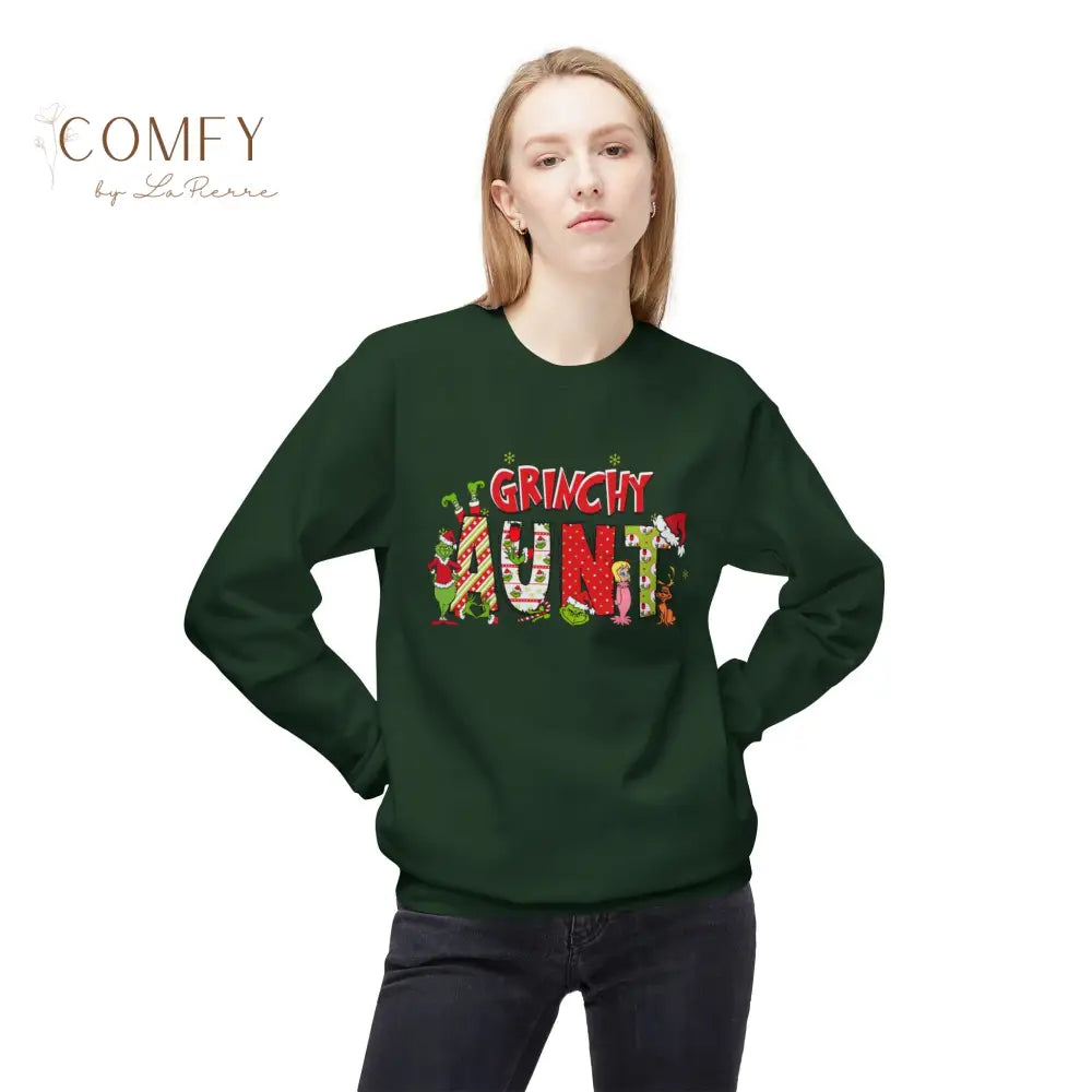 Grouchy Green Aunt Christmas Sweatshirt • Funny Holiday Auntie Crewneck • Festive Christmas Pullover • Unisex Softstyle