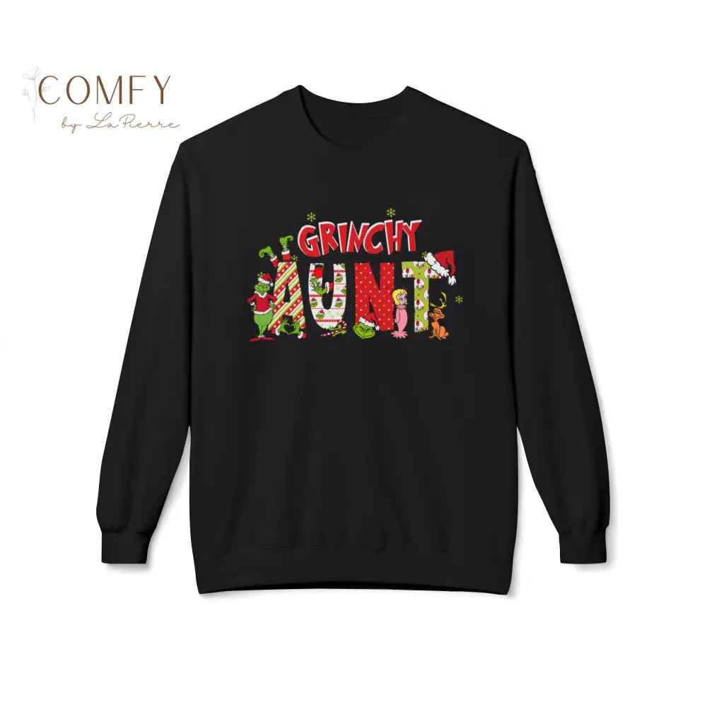 Grouchy Green Aunt Christmas Sweatshirt • Funny Holiday Auntie Crewneck • Festive Christmas Pullover • Unisex Softstyle