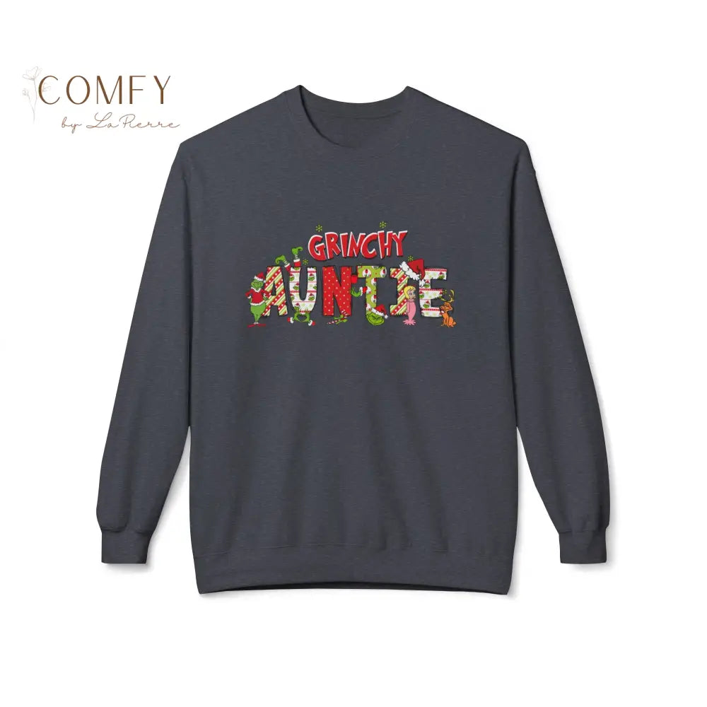 Grouchy Green Auntie Sweatshirt • Funny Holiday Aunt Crewneck • Festive Christmas Humor Pullover • Unisex Softstyle