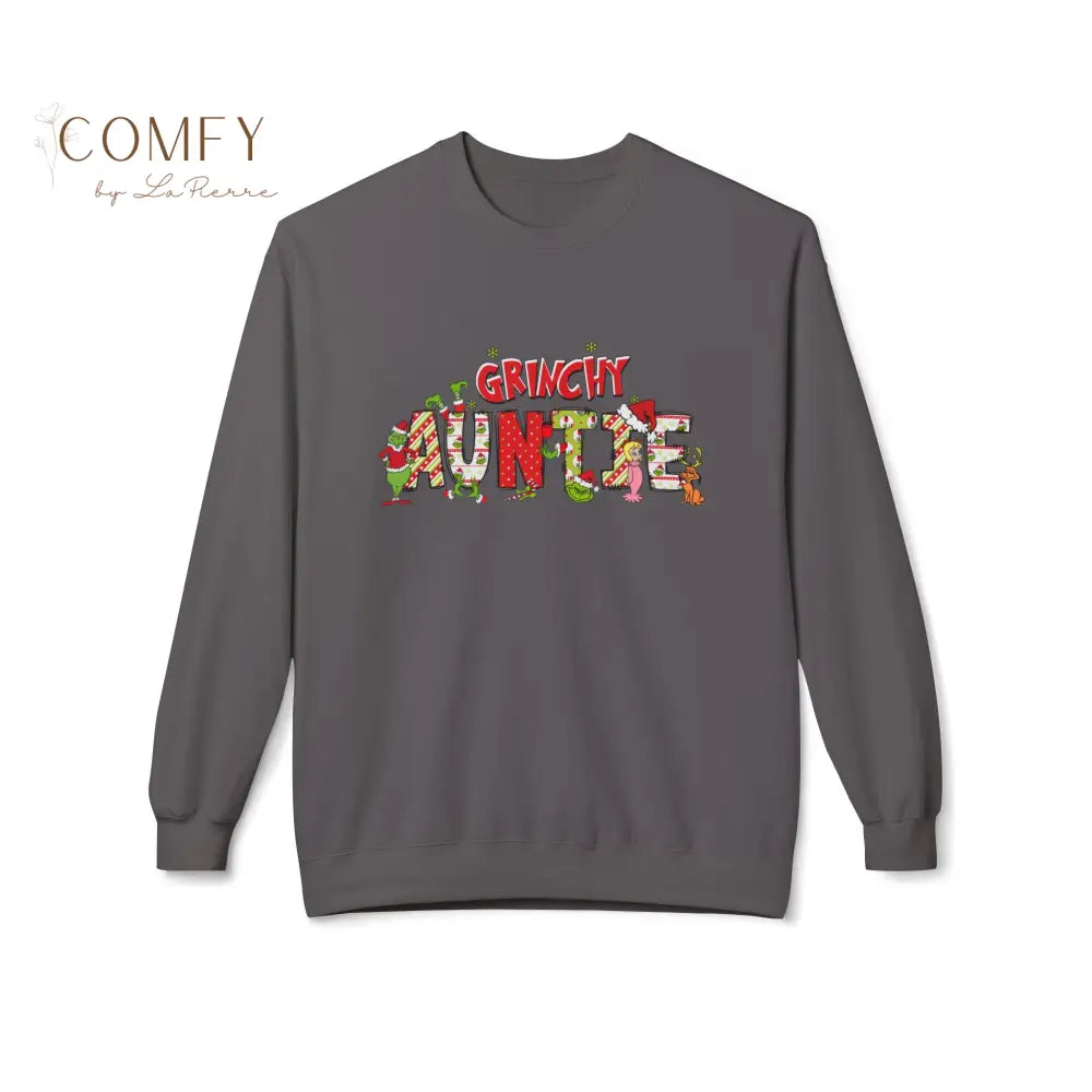 Grouchy Green Auntie Sweatshirt • Funny Holiday Aunt Crewneck • Festive Christmas Humor Pullover • Unisex Softstyle