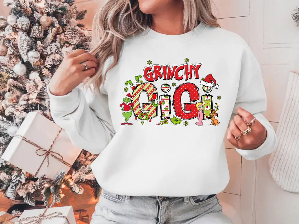 Grouchy Green Gigi Christmas Sweatshirt • Funny Holiday Grandma Crewneck • Festive Gigi Christmas Pullover • Unisex