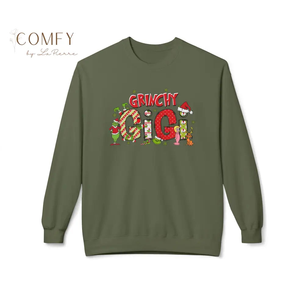 Grouchy Green Gigi Christmas Sweatshirt • Funny Holiday Grandma Crewneck • Festive Gigi Christmas Pullover • Unisex