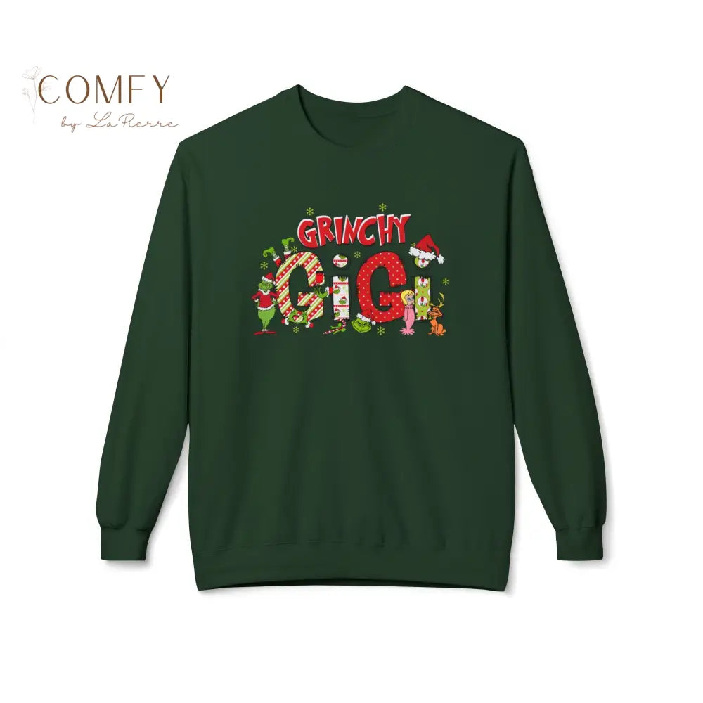 Grouchy Green Gigi Christmas Sweatshirt • Funny Holiday Grandma Crewneck • Festive Gigi Christmas Pullover • Unisex