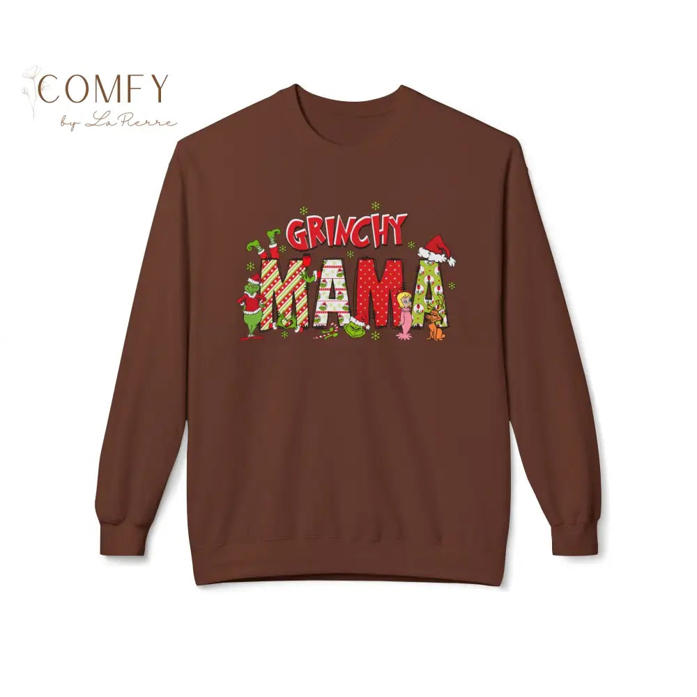 Grouchy Green Mama Christmas Sweatshirt • Funny Holiday Mom Crewneck • Festive Mama Christmas Pullover • Unisex