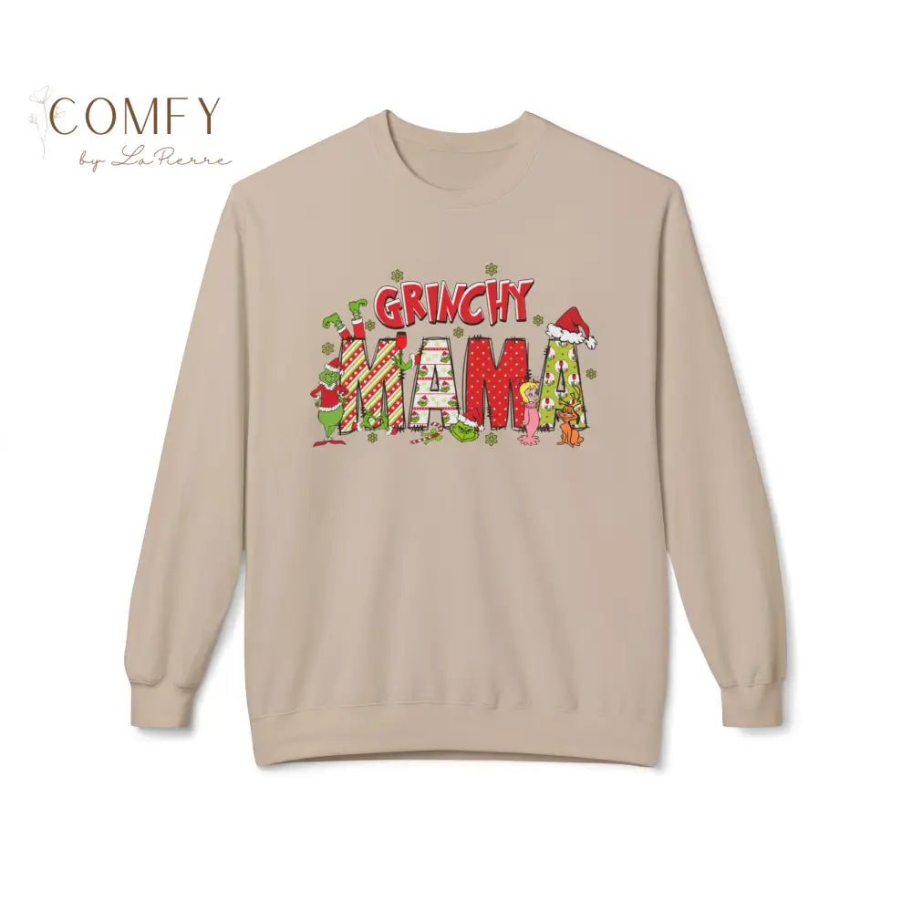 Grouchy Green Mama Christmas Sweatshirt • Funny Holiday Mom Crewneck • Festive Mama Christmas Pullover • Unisex