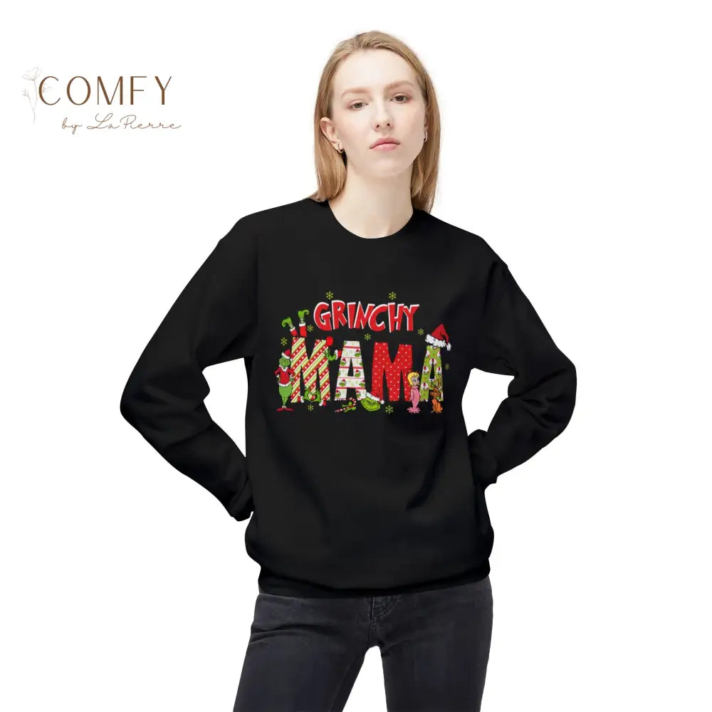 Grouchy Green Mama Christmas Sweatshirt • Funny Holiday Mom Crewneck • Festive Mama Christmas Pullover • Unisex
