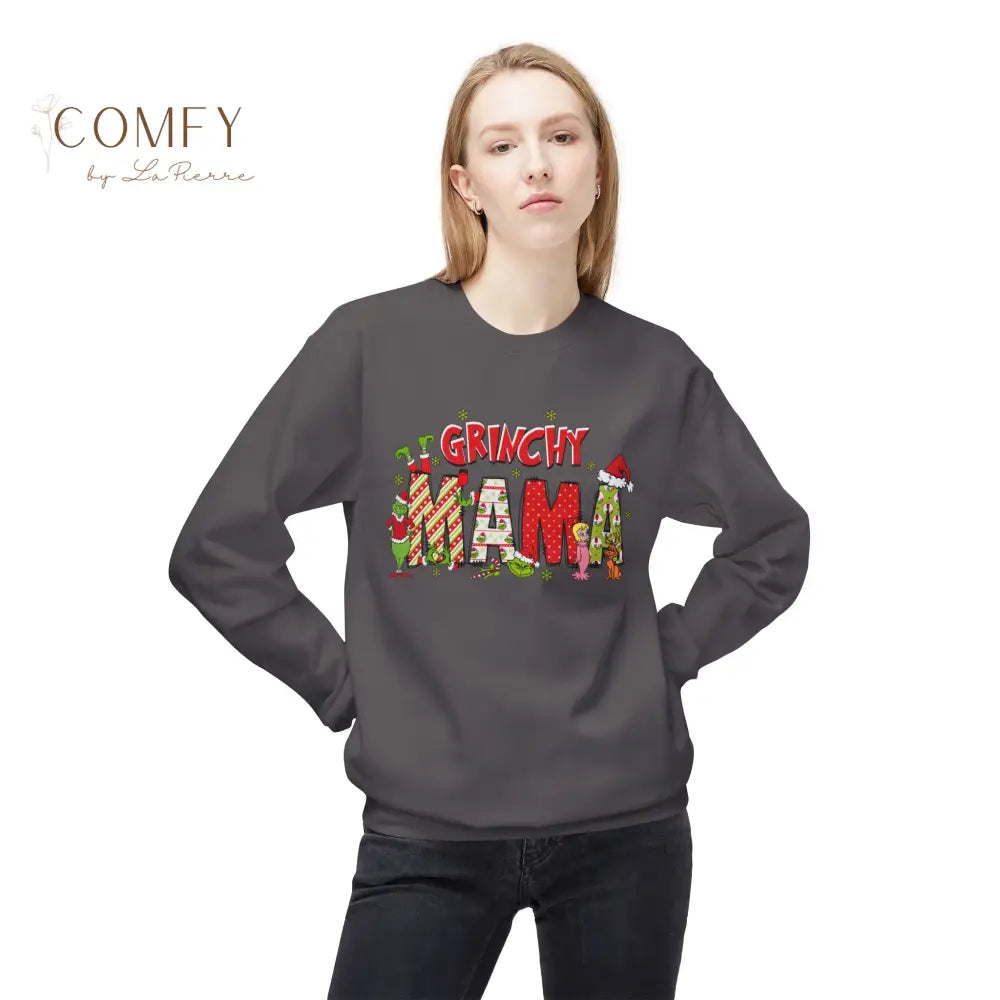 Grouchy Green Mama Christmas Sweatshirt • Funny Holiday Mom Crewneck • Festive Mama Christmas Pullover • Unisex