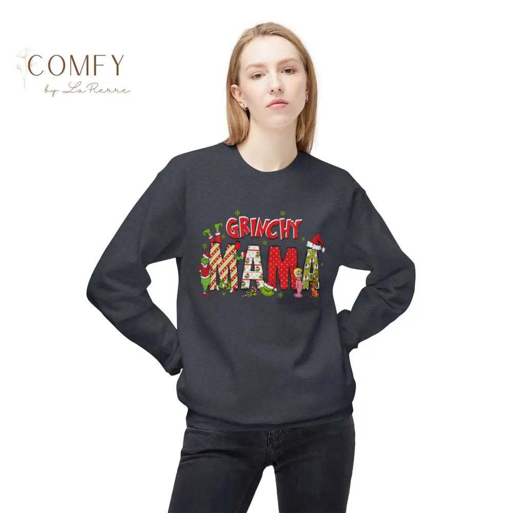 Grouchy Green Mama Christmas Sweatshirt • Funny Holiday Mom Crewneck • Festive Mama Christmas Pullover • Unisex