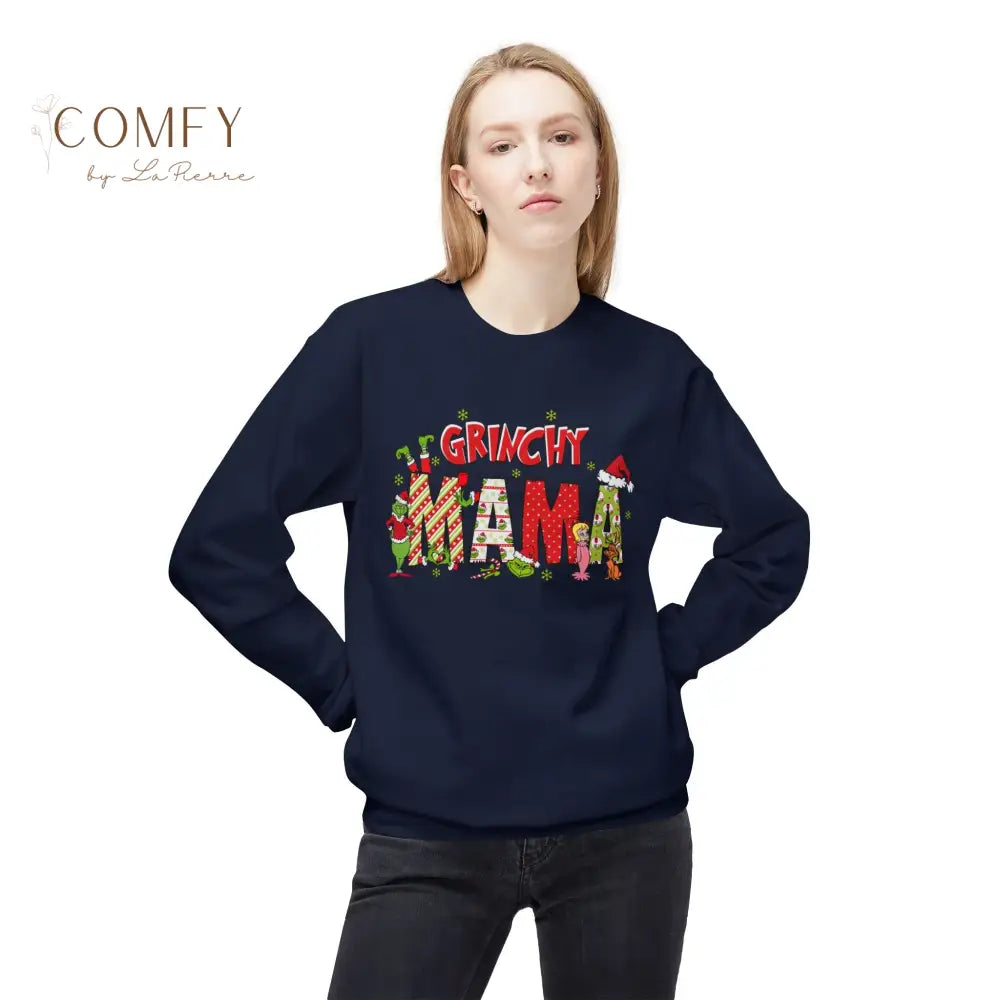 Grouchy Green Mama Christmas Sweatshirt • Funny Holiday Mom Crewneck • Festive Mama Christmas Pullover • Unisex