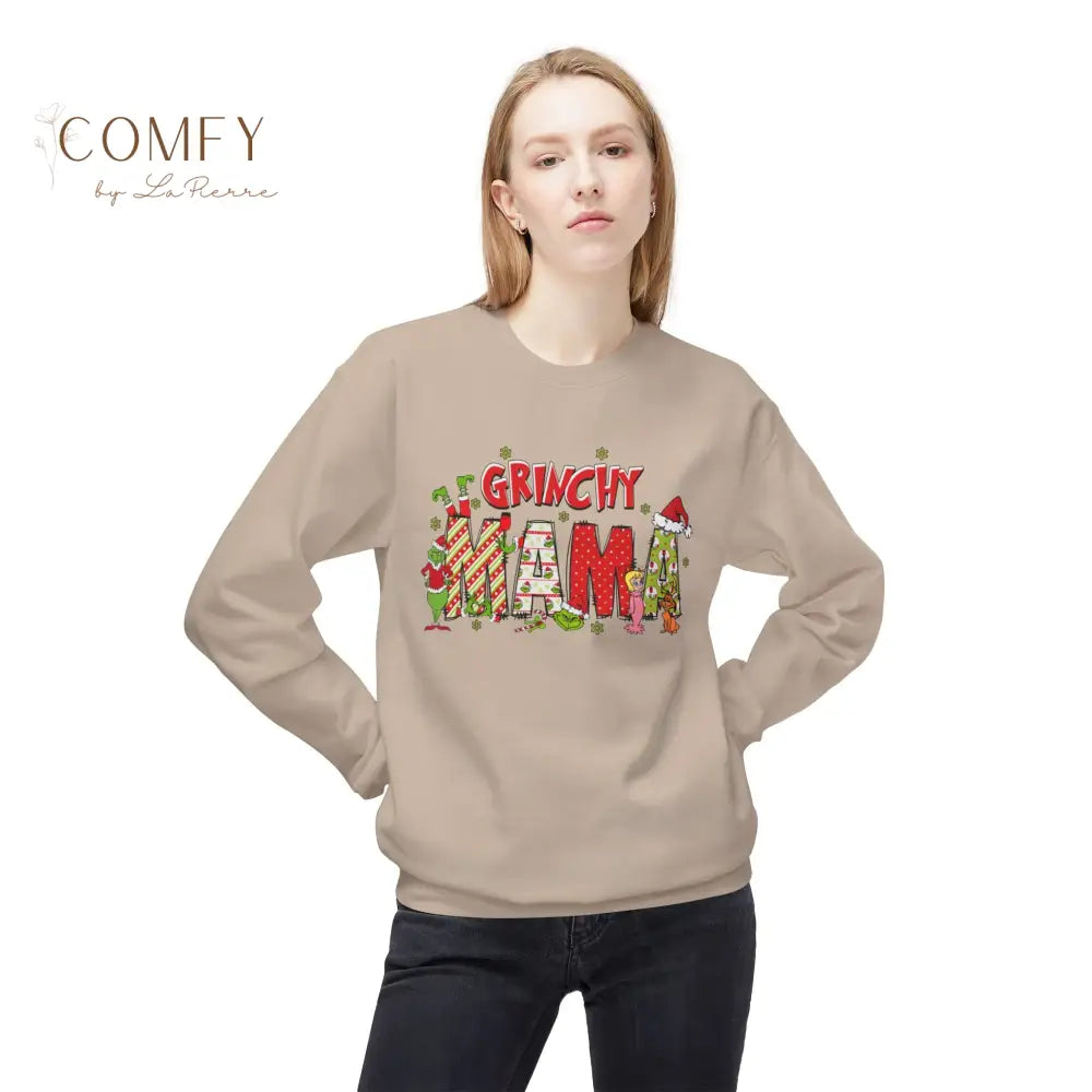 Grouchy Green Mama Christmas Sweatshirt • Funny Holiday Mom Crewneck • Festive Mama Christmas Pullover • Unisex
