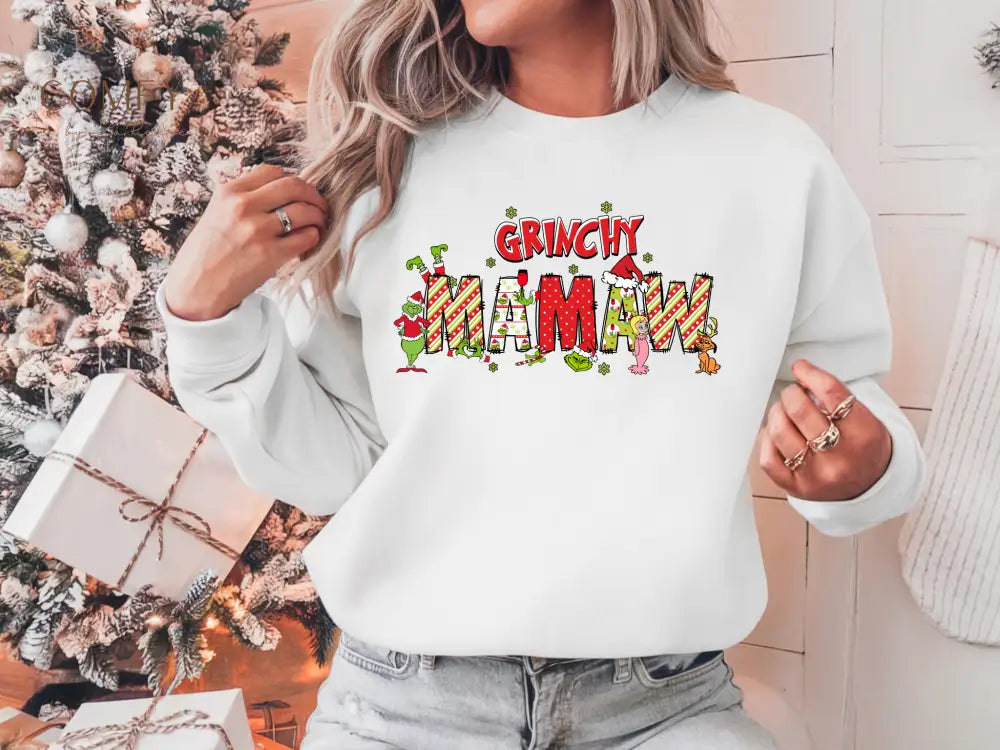 Grouchy Green Mawmaw Christmas Sweatshirt • Funny Holiday Grandma Crewneck • Festive Mawmaw Christmas Pullover • Unisex