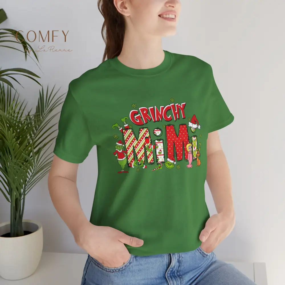 Grouchy Green Mimi Christmas Shirt • Funny Holiday Grandma Tee • Festive Mimi Christmas Graphic T-Shirt • Unisex Jersey