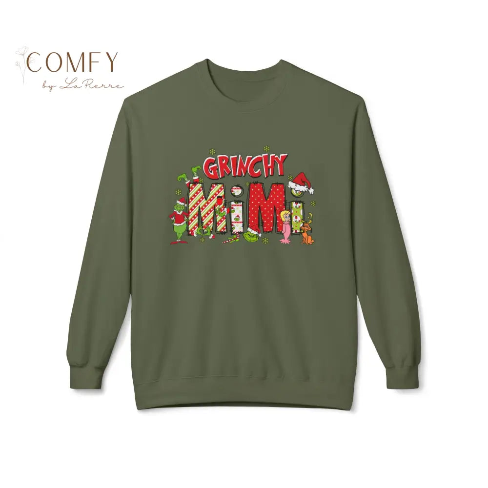 Grouchy Green Mimi Christmas Sweatshirt • Funny Holiday Grandma Crewneck • Festive Mimi Christmas Pullover • Unisex