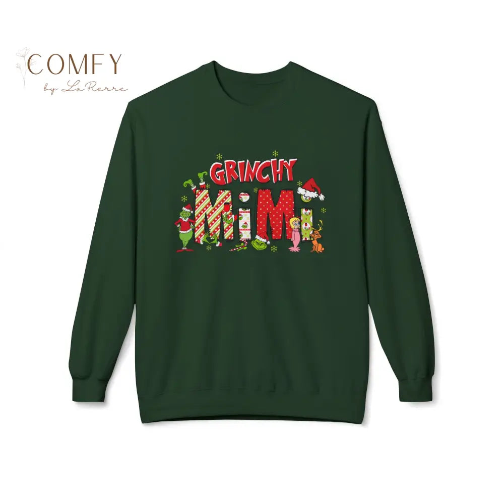 Grouchy Green Mimi Christmas Sweatshirt • Funny Holiday Grandma Crewneck • Festive Mimi Christmas Pullover • Unisex