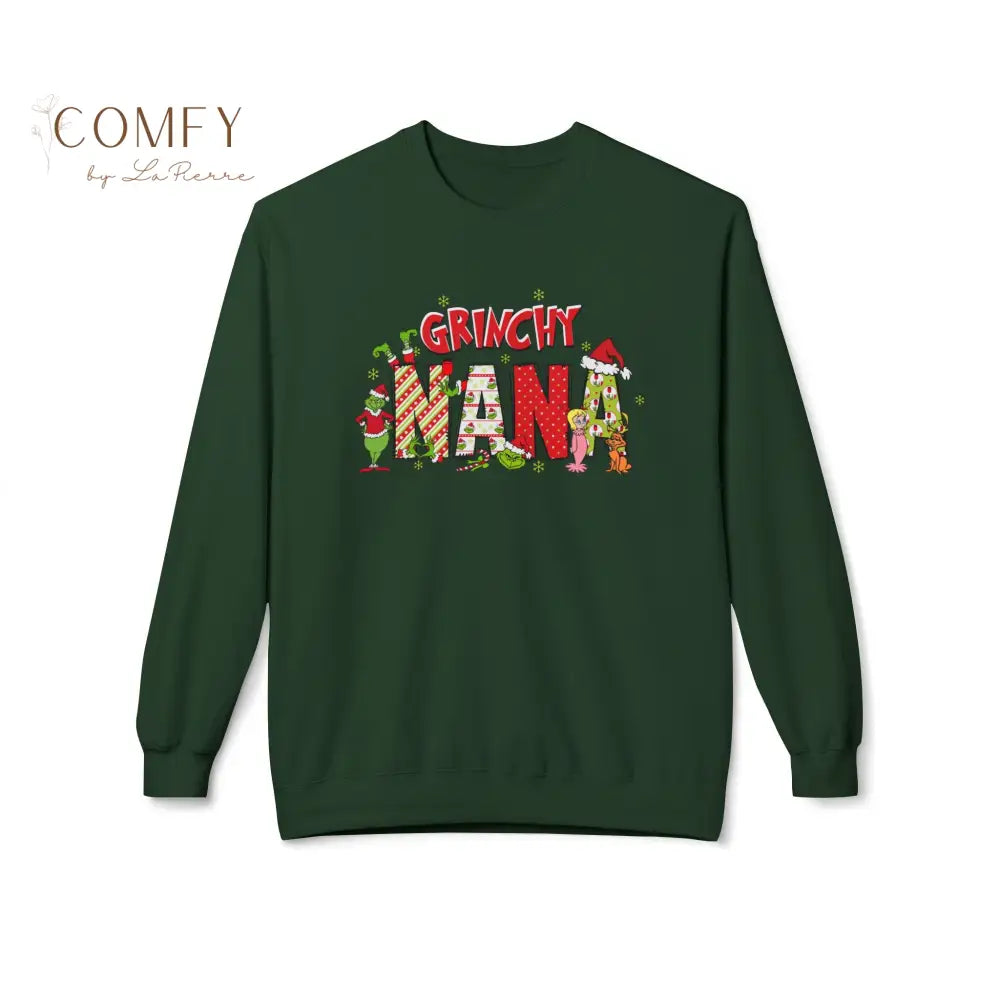 Grouchy Green Nana Christmas Sweatshirt • Funny Holiday Grandma Crewneck • Festive Nana Christmas Pullover • Unisex