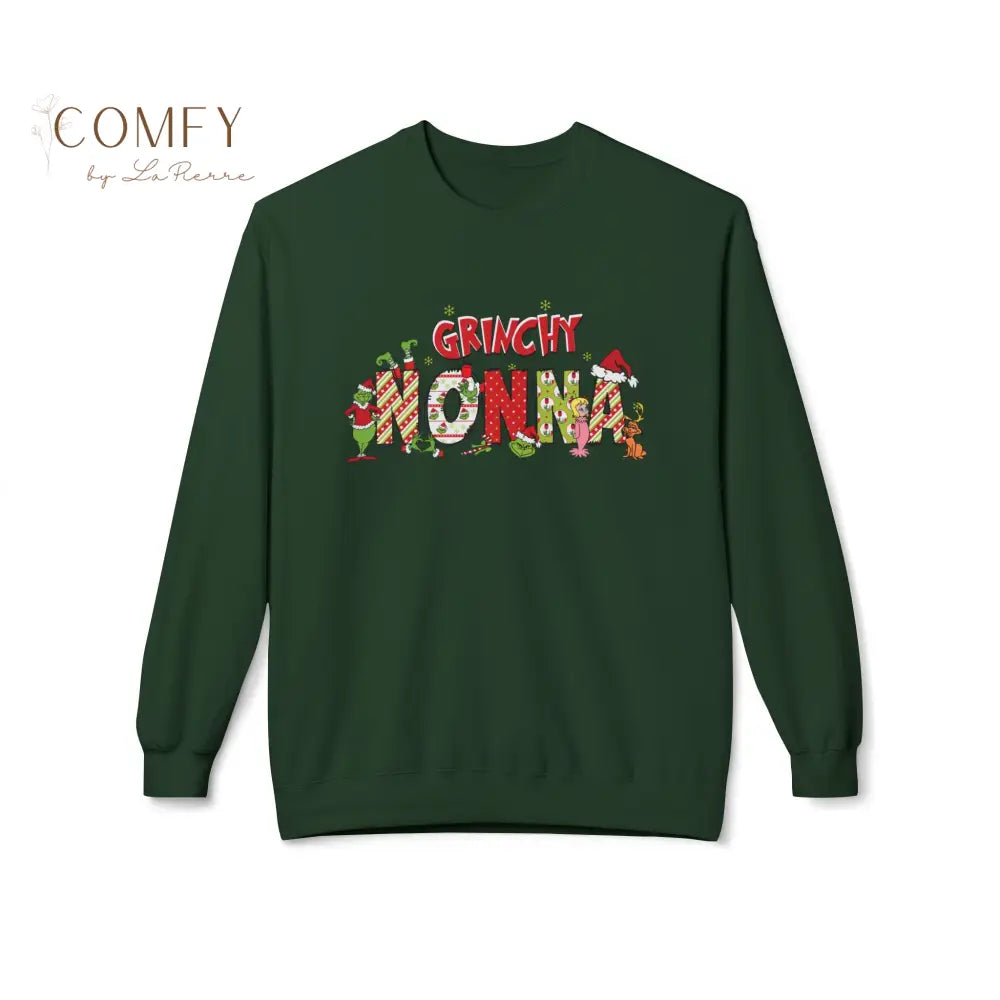 Grouchy Green Nonna Christmas Sweatshirt • Funny Holiday Grandma Crewneck • Festive Nonna Christmas Pullover • Unisex