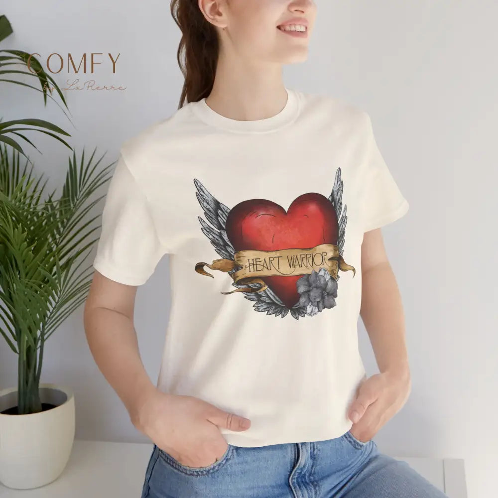 Heart Warrior Shirt • Congenital Heart Defect Awareness Tee • CHD Support Unisex Jersey T-Shirt (XS–5XL) T-Shirt