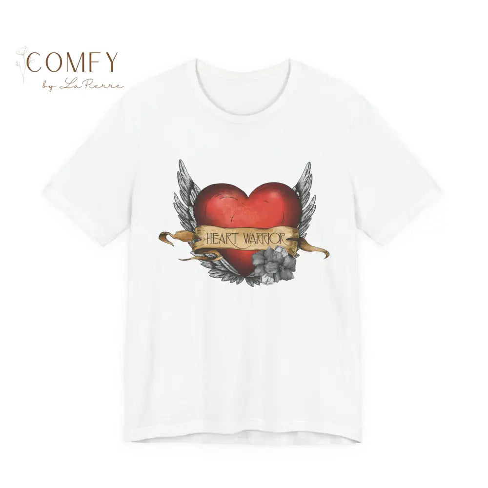 Heart Warrior Shirt • Congenital Heart Defect Awareness Tee • CHD Support Unisex Jersey T-Shirt (XS–5XL) White / S