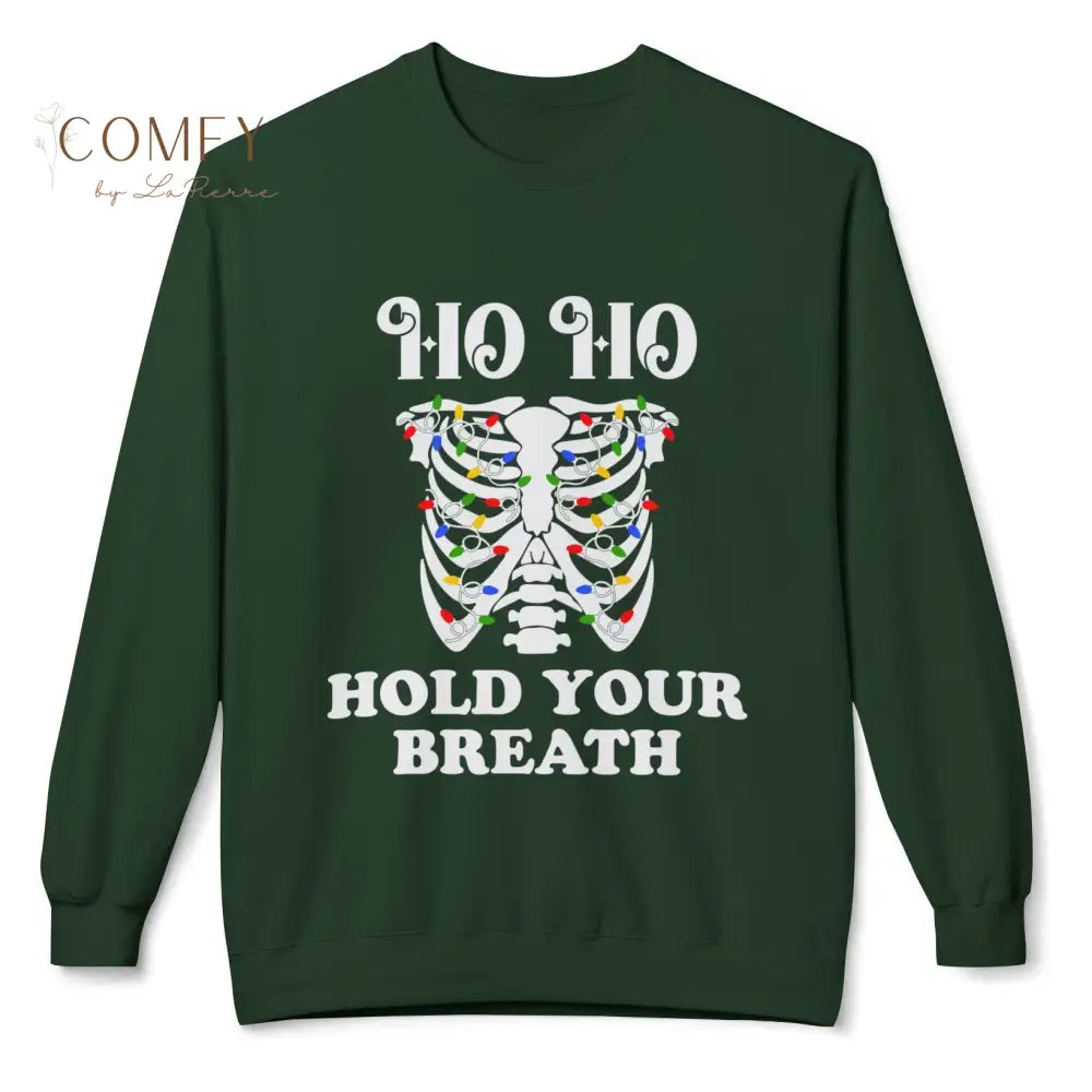 Hold Your Breath Rad Tech Christmas Sweatshirt • Funny Radiology Holiday Crewneck • Unisex Fleece Sweater (S–4XL)