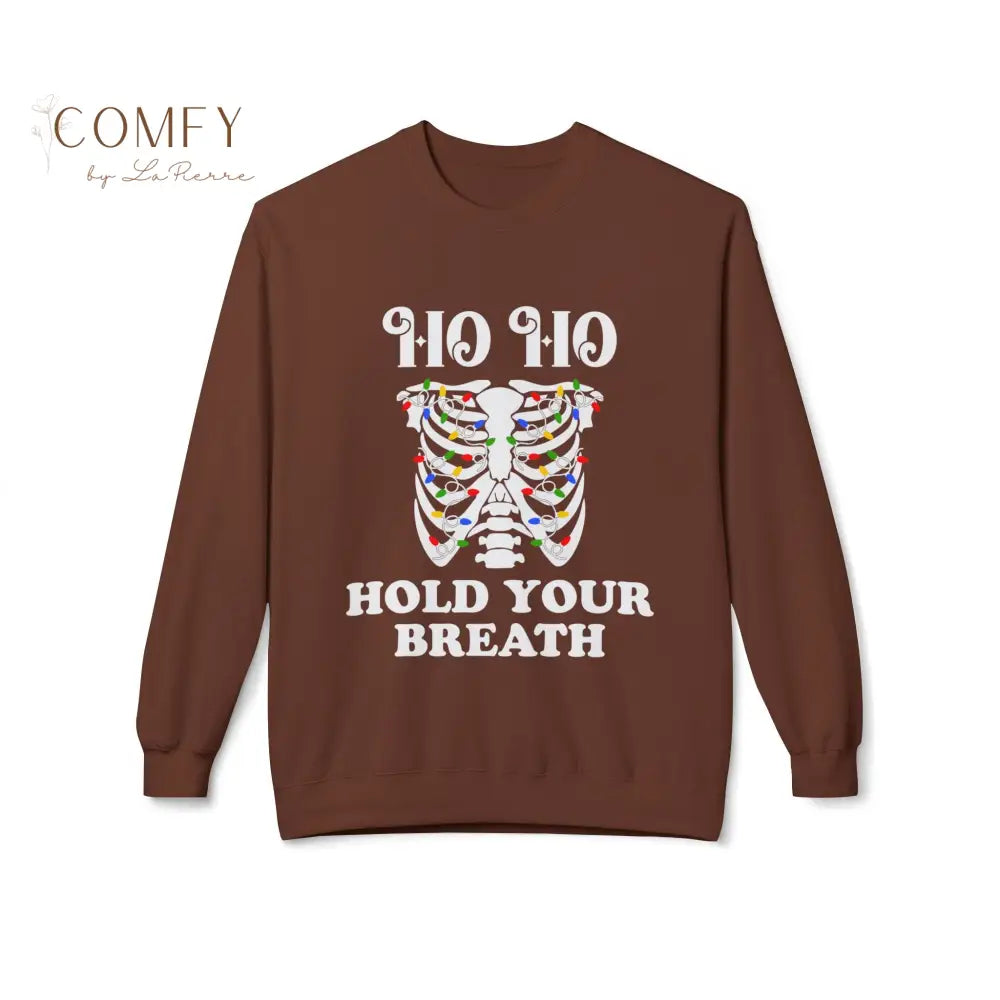 Hold Your Breath Rad Tech Christmas Sweatshirt • Funny Radiology Holiday Crewneck • Unisex Fleece Sweater (S–4XL)