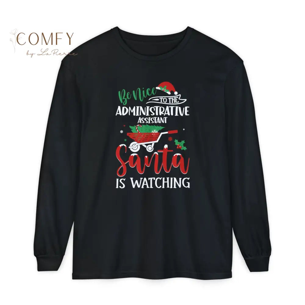 Holiday Administrative Assistant Shirt • Christmas Office Staff Long Sleeve Tee • Festive Admin Worker Graphic Shirt