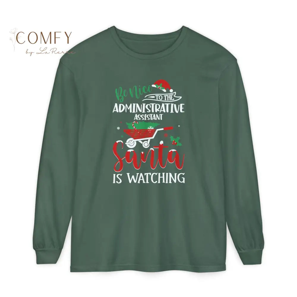 Holiday Administrative Assistant Shirt • Christmas Office Staff Long Sleeve Tee • Festive Admin Worker Graphic Shirt