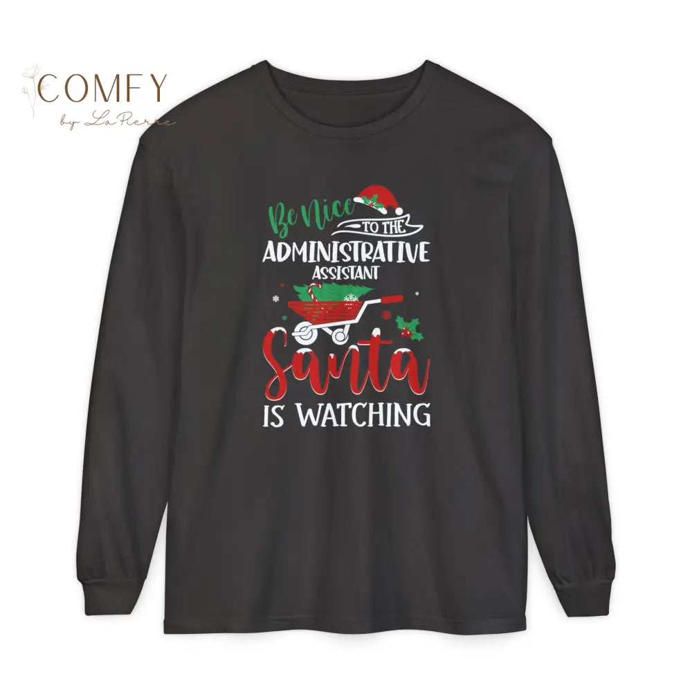 Holiday Administrative Assistant Shirt • Christmas Office Staff Long Sleeve Tee • Festive Admin Worker Graphic Shirt