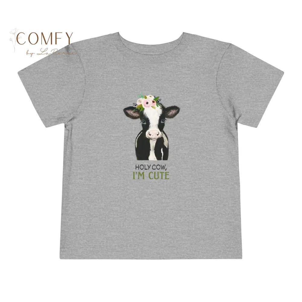 Holy Cow I’m Cute Toddler Shirt • Adorable Cow Kids Tee • Funny Farm Animal Graphic T-Shirt • Soft Toddler Short Sleeve