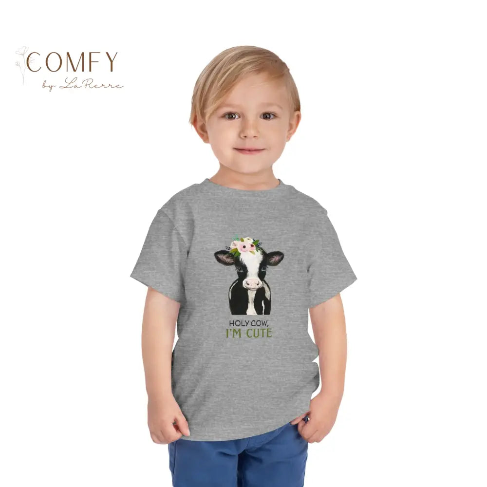 Holy Cow I’m Cute Toddler Shirt • Adorable Cow Kids Tee • Funny Farm Animal Graphic T-Shirt • Soft Toddler Short Sleeve