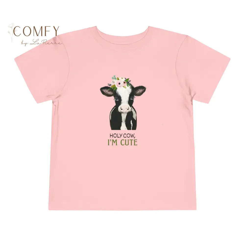 Holy Cow I’m Cute Toddler Shirt • Adorable Cow Kids Tee • Funny Farm Animal Graphic T-Shirt • Soft Toddler Short Sleeve