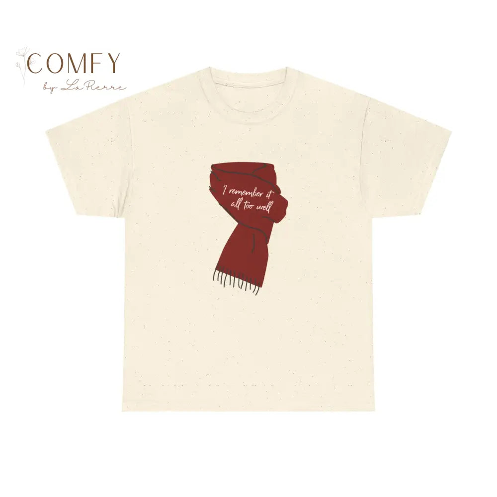 I Remember It All Too Well Red Scarf shirt - Unisex Heavy Cotton Tee (S-5XL) Natural / S T-Shirt