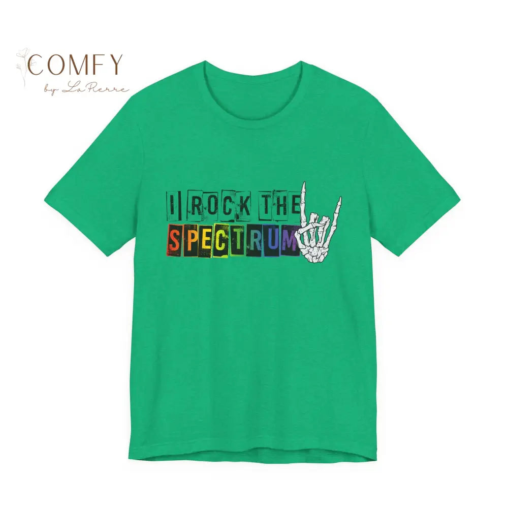 I Rock the Spectrum - Unisex Jersey Short Sleeve Tee (XS-5XL) Heather Kelly / S T-Shirt