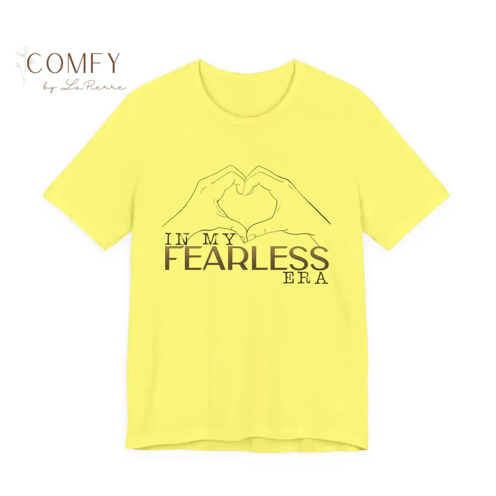 ’In My Fearless Era’ Heart Hands T-Shirt - Unisex Tee (S-3XL) Yellow / S T-Shirt