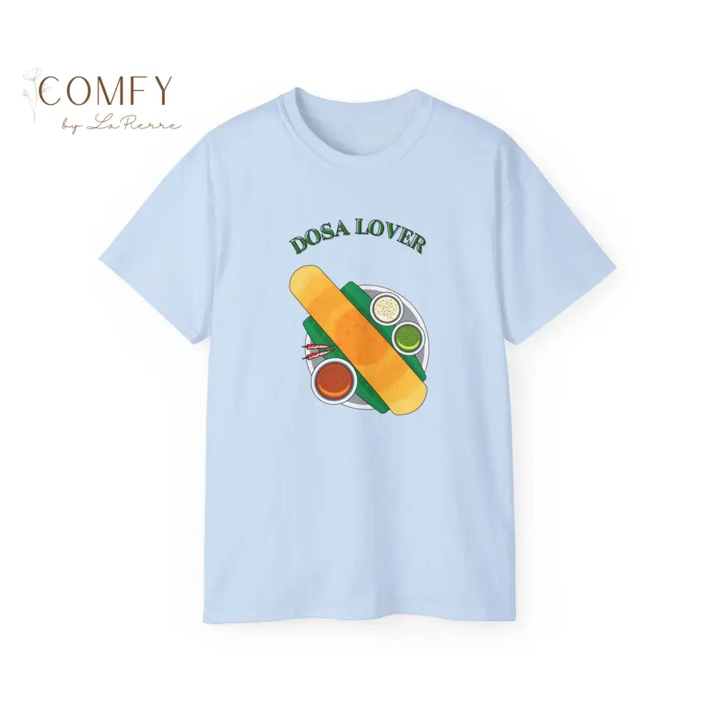 India Street Food Dosa Lover Unisex Ultra Cotton Tee (XS-5XL) Light Blue / S T-Shirt
