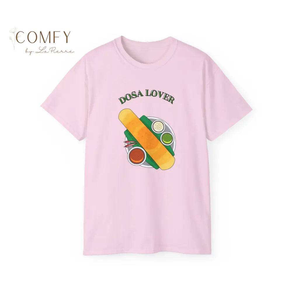 India Street Food Dosa Lover Unisex Ultra Cotton Tee (XS-5XL) Light Pink / S T-Shirt